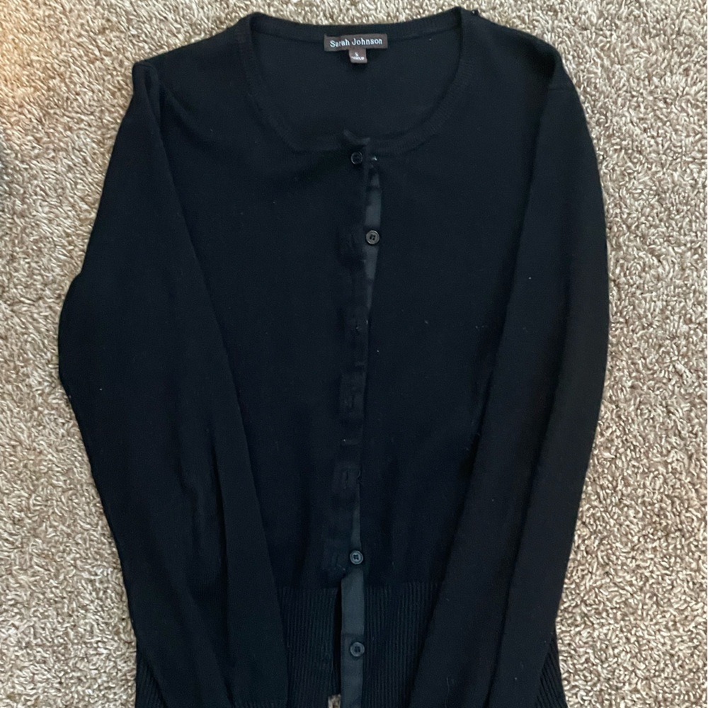 Sarah Johnson small black cardigan for any formal event!